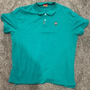 Tiger Woods Nike Dri-Fit Green Polo Tee